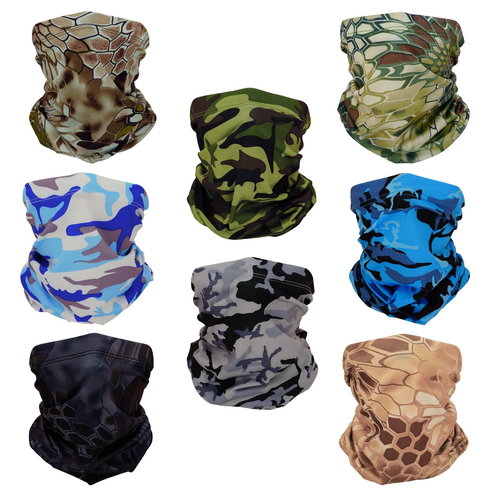 Multifunctional Neck Gaiter 8pcs